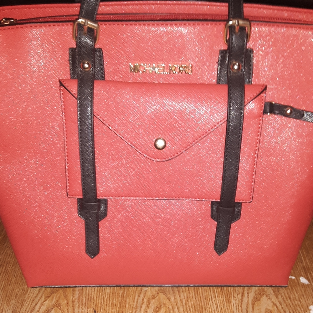 Michael Kors red/black handbag